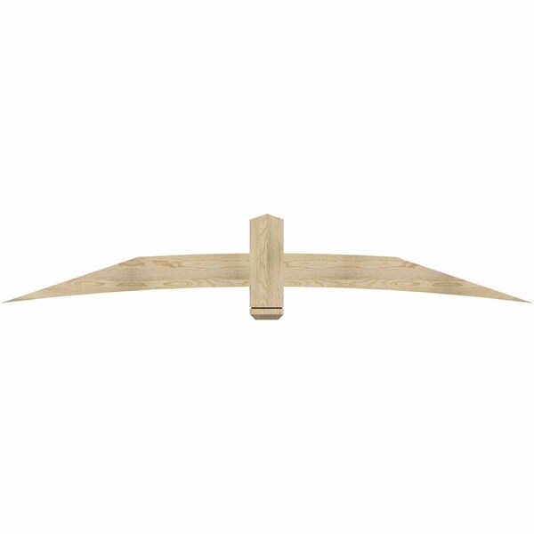 Ekena Millwork Bellingham Rough Sawn Timber Gable Bracket, Douglas Fir, 96"W x 16"H x 2"D x 6"F, 4/12 Pitch GBW096X16X0206BEL00RDF - main